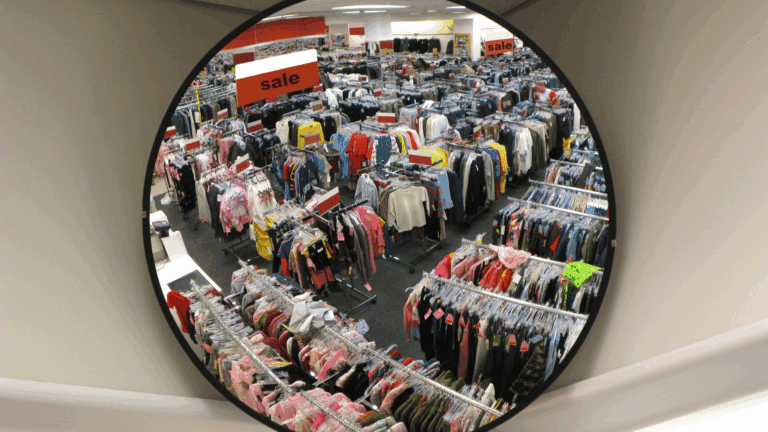 Image of a corner mirror as an example of retail security systems.
