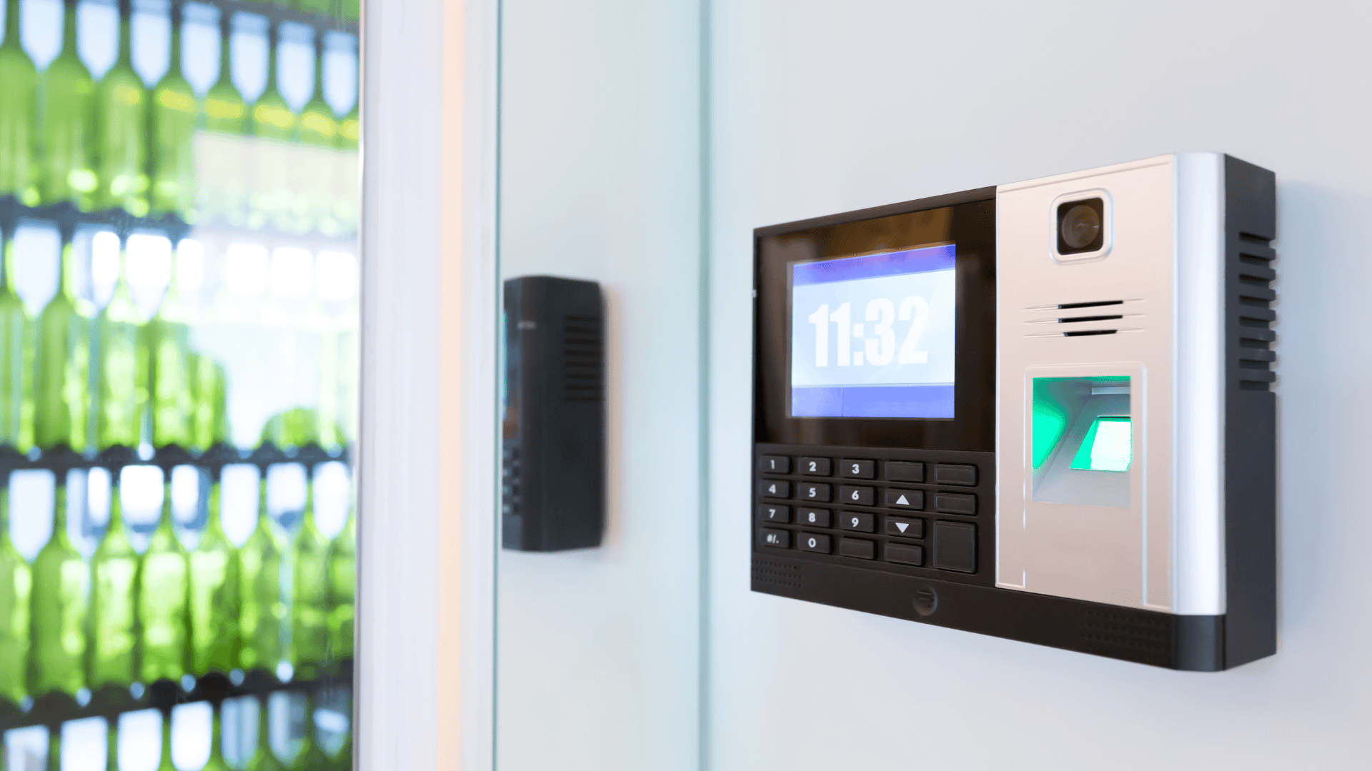 Photo of an access control panel.
